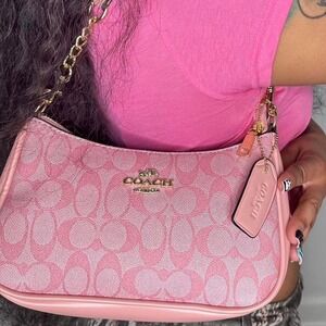 Coach powder Pink terry bag